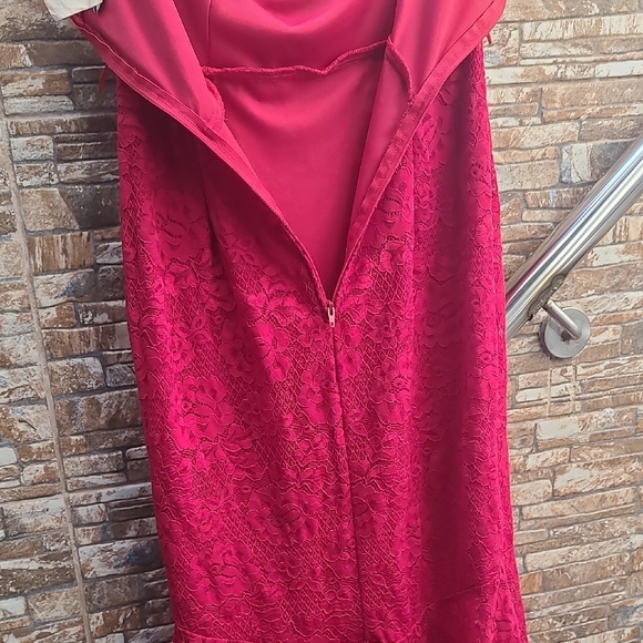 Strapless Red Lace Dress Sugar - Picture 10 of 13